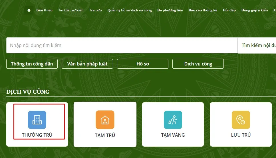 Thủ tục đăng ký thường trú online