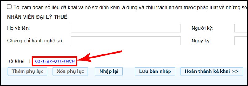 Nhấn vào 02-1/BK-QTT-TNCN