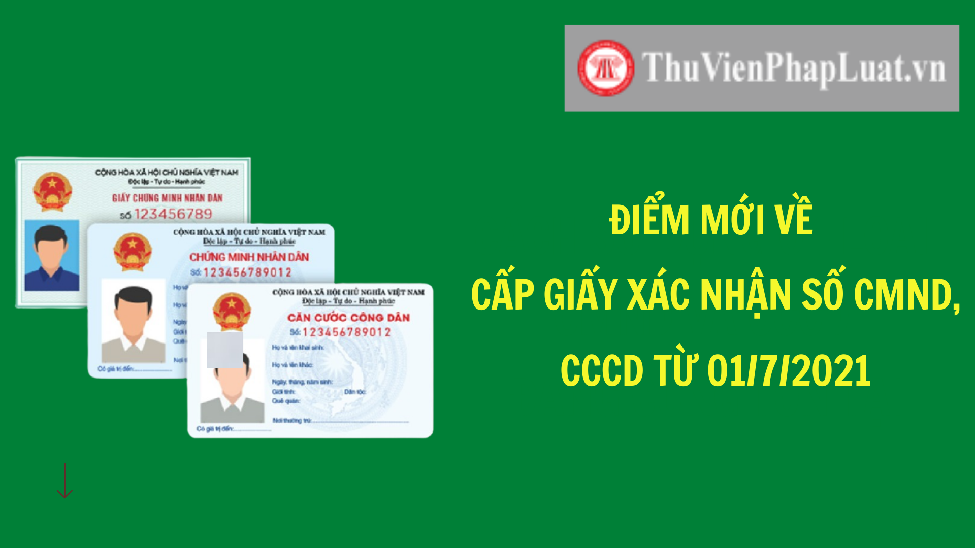 cấp giấy xác nhận số CMND, CCCD