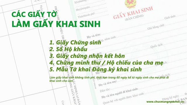 Thủ tục làm giấy khai sinh cho con