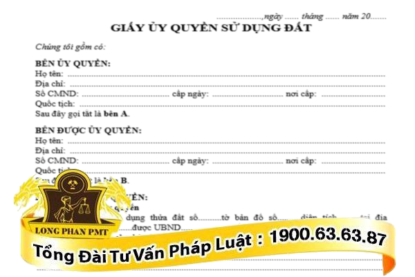 Cách viết giấy ủy quyền sử dụng đất