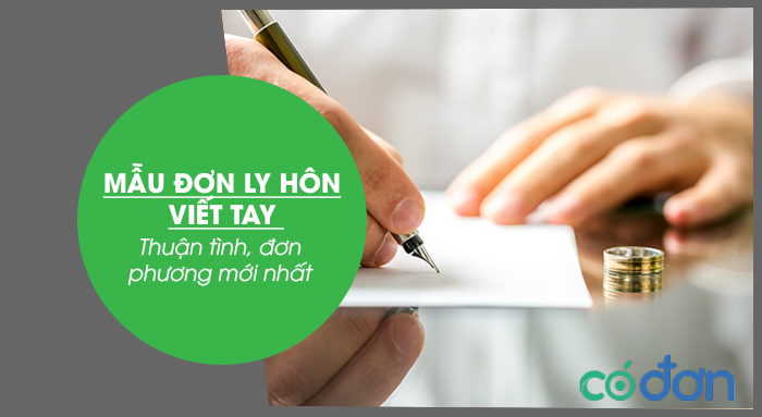 đơn ly dị viết tay