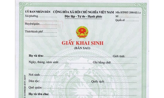 đơn xin cấp lại giấy khai sinh