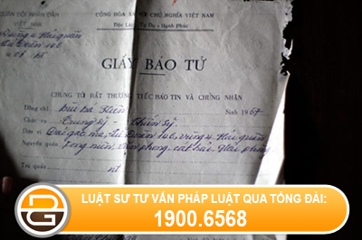 Giấy báo tử là gì