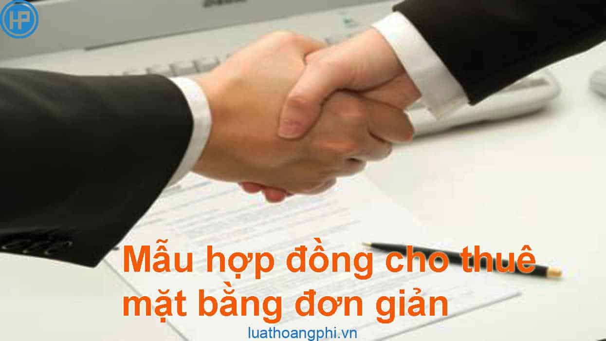 Hợp đồng thuê mặt bằng