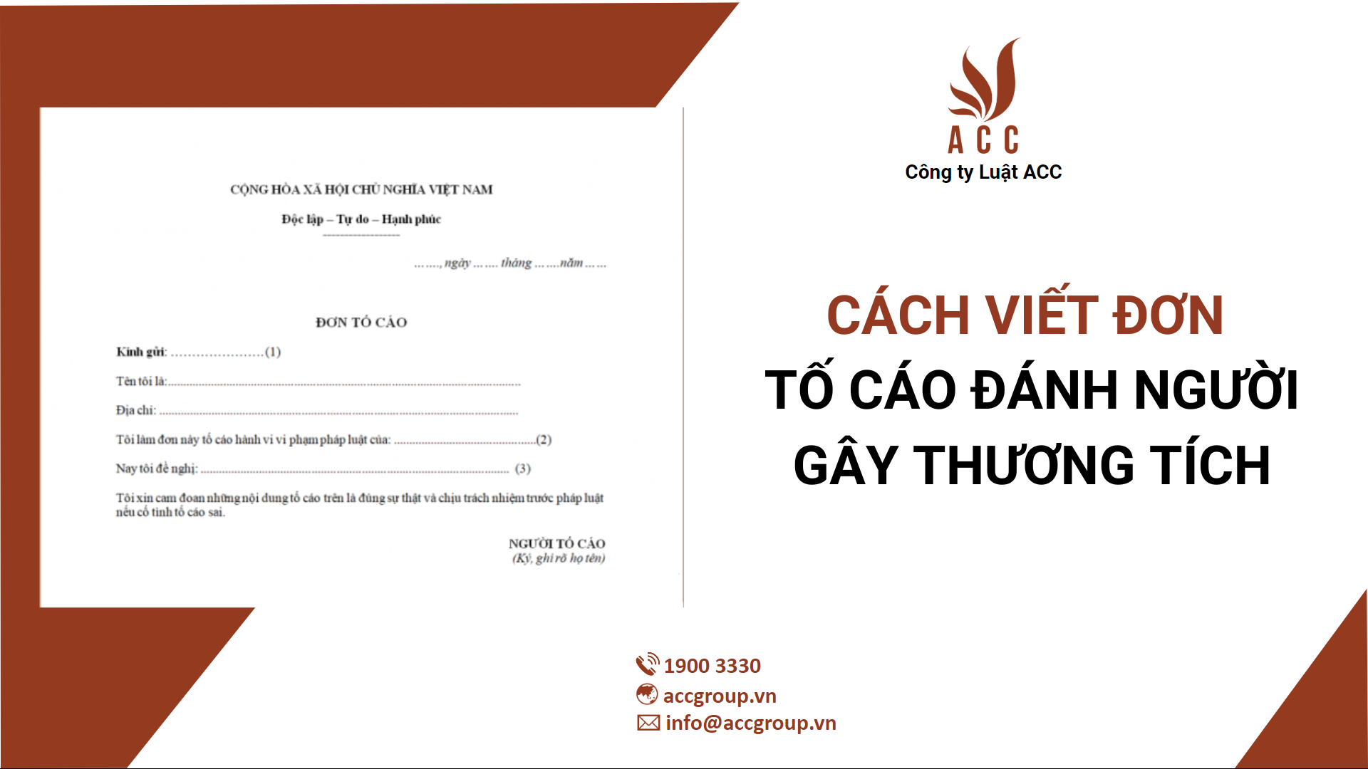 Mẫu đơn tố cáo đánh người gây thương tích