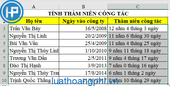 Thâm niên công tác là gì