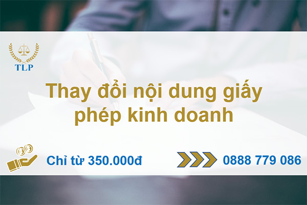 Thay đổi giấy phép đăng ký kinh doanh