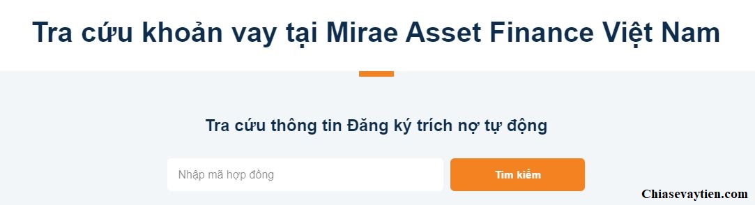 Tra cứu hợp đồng mirae asset